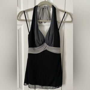 LE CHATEAU women’s glittery black and grey top xx-small